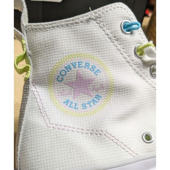 Converse Run Star Hike White Pink Green Platform Sneakers Unisex W9.5 M8 NIB - Picture 13 of 15